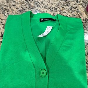 New York & Company Lush Green Cardigan